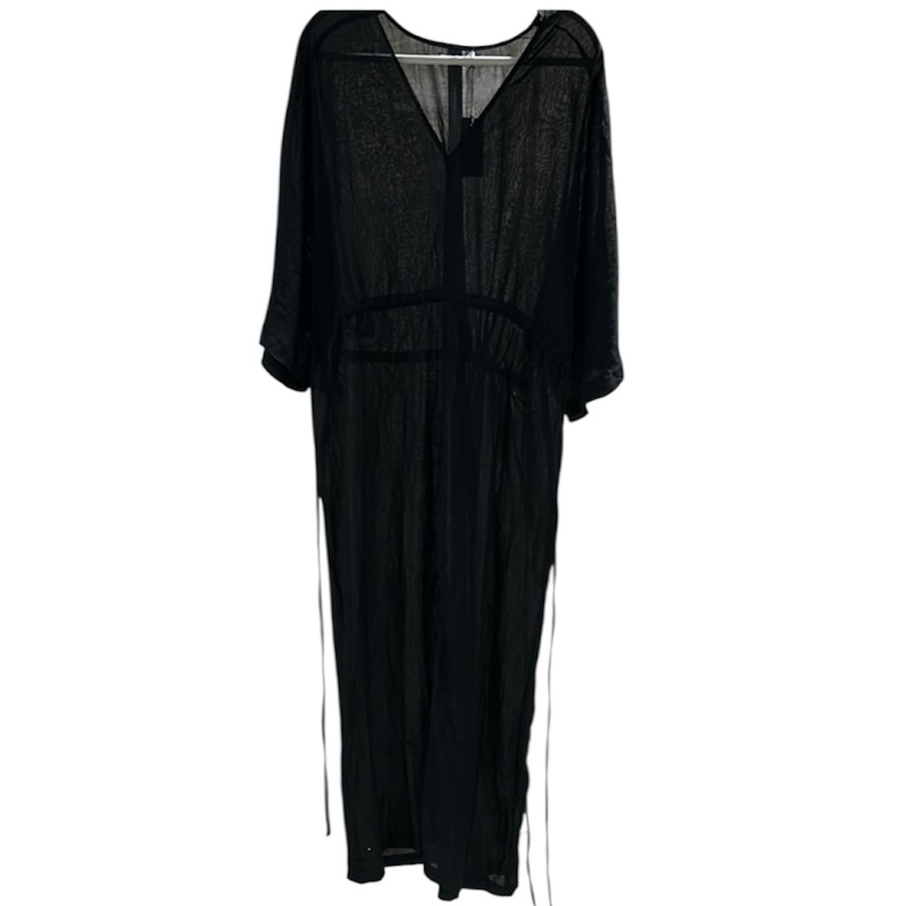 854. Elegant Black‎ Kaftan Dress or  Coverup
